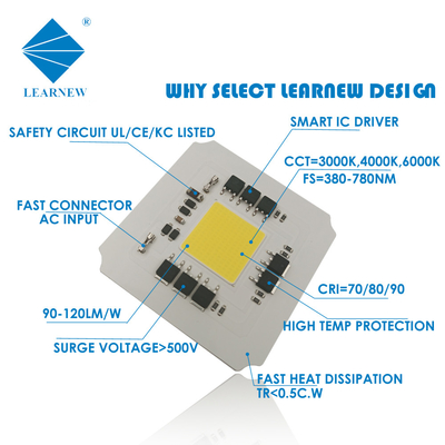 Wysokiej jakości opracowane na zamówienie układy AC DOB 120V-277V 7070 100W PF&gt;0,90 110-120lm/w chipy LED do oświetlenia przemysłowego LED