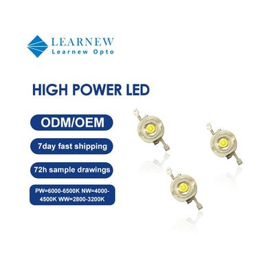 Konfigurowalny chip LED dużej mocy 1W-3W z kątem widzenia 120° i 2-letnią gwarancją do oświetlenia scenicznego