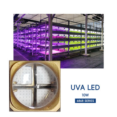 Fabryczny bezpośredni wysokiej mocy UVA LED Chip SMD6868 365nm 385nm 395nm 10W UV LED światło do UV utwardzania i drukarki 3D