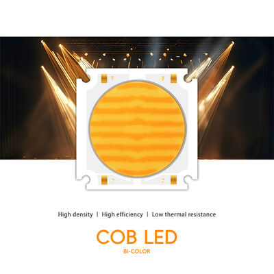 Profesjonalny 200W+200W Wysokiej mocy Bi Color COB LED Chip 55X55MM 72-76V COB Ciepły COOL Biały dla oświetlenia reklamowego