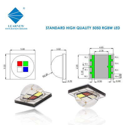 12W SMD5050 RGBW Chips 350mA 620-630nm 520-530nm 460-470nm 3000K Dla oświetlenia scenicznego