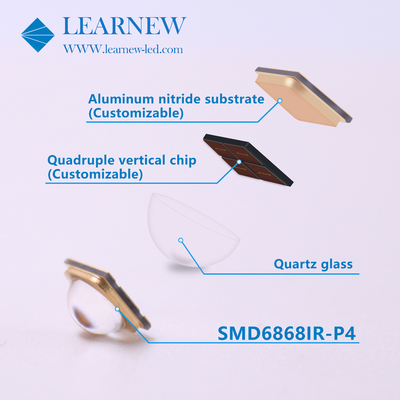 Wysokiej gęstości i intensywności IR Led Chips 5-8W dla dominującej długości fali 730-950MM
