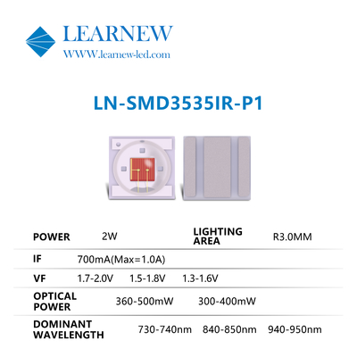 3535 2w 730nm 950nm IR LED Chips Long Life Span z Super Power dla serii IR