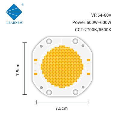 7575CM Chip Led Cob Wysoka moc 600W Dwukolorowy Biały 2700K+6500K CRI 95