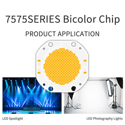 600w+600w Dual Color Cob Led Chip 7575 Dimmable 2700-6500k 54v 60v Dla światła fotograficznego