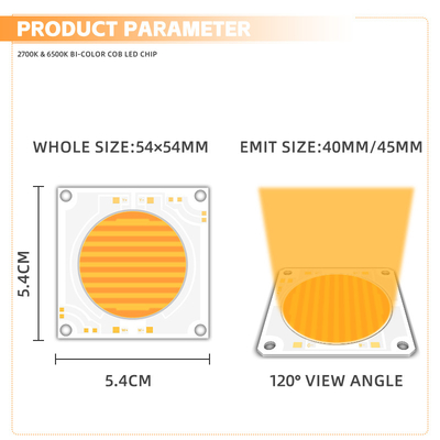 5454 Bi-Color 2700k 6500k Cct Wysokiej mocy 1500w 200w Cob Led Chip Module For Photography Lamp