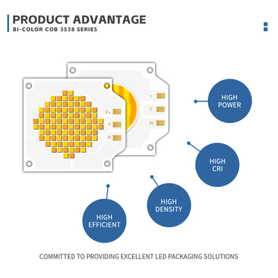 OEM ODM Długość fali BI Kolor 72-76V SMD LED Chip Ciepły Biały Biały 3538 200W