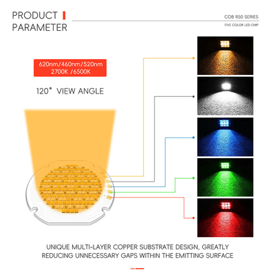Dual Cct Led Chip 3538 3545 3856 4050 7870 R50 Wysokiej mocy Bicolor Cob Led 180W 250W 300W 350W 500W 700W 800W