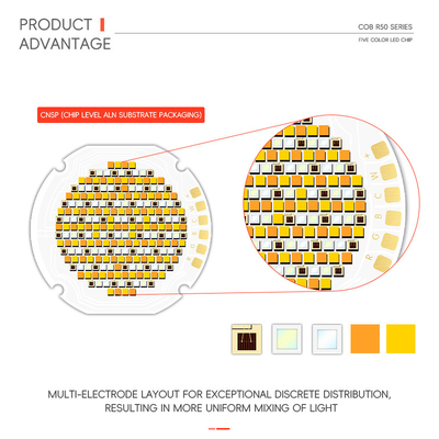 R50 SERIES Wysokiej mocy Pięciokolorowy COB LED Chip 300W/700W Ciepły Biały Czerwony Zielony Błękitny RGB UV IR Podczerwień Światło powodziowe