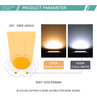 AC 51-53V 2700K-6500K Całospektrowy LED Chip 200w AC COB LED Chip