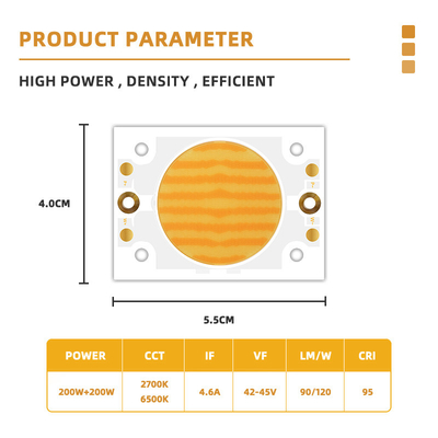 2700k 6500k Wysoka wydajność 200w 4055 Biały SMD LED Chip Ciepła biała emisja Wysoka jasność