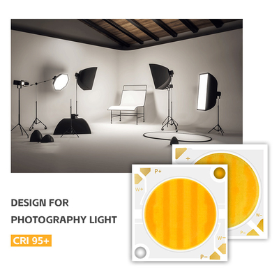 2424 Bicolor COB LED CCT 2700k do 6500k Wysoki CRI95 COB LED Chip Reflector Kształt R21mm 40W+40W 100-110lm/w 1.1A 36-38V COB Lampy