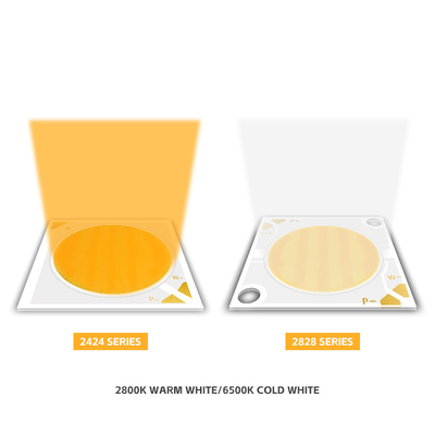 2424 Bicolor COB LED CCT 2700k do 6500k Wysoki CRI95 COB LED Chip Reflector Kształt R21mm 40W+40W 100-110lm/w 1.1A 36-38V COB Lampy
