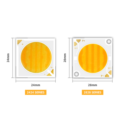 COB LED Chip 2800k / 6500k CCT Wysoki CRI RA95 COB LED Chips R21mm 40W+40W 100-110lm/w 1.1A 36-38V dla świateł scenicznych