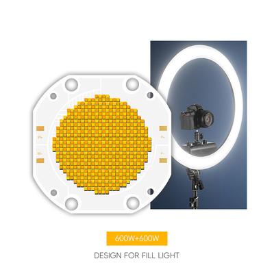 Cena fabryczna 75*75 60V 600W+600W Dual CCT LED COB Bi Color COB LED Chip High Power COB LED
