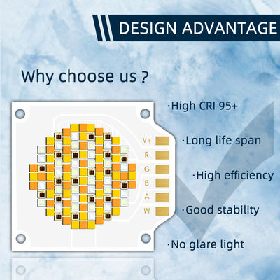 Wysokiej jakości chip LED COB RGBWW 3538 z 2-letnią gwarancją, napięcie wejściowe 24-26V i 10000 godzin pracy do oświetlenia scenicznego LED