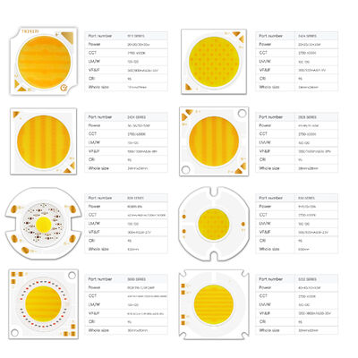 Profesjonalny 200W+200W Wysokiej mocy Bi Color COB LED Chip 55X55MM 72-76V COB Ciepły COOL Biały dla oświetlenia reklamowego