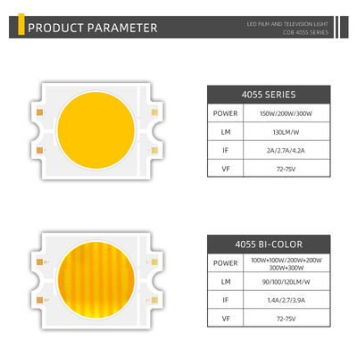 DIMMABLE 4055 COB LED CHIP BIKOLOR DWA KOLORY CCT CRI95 600W 2700-6500K 40000LM DOWNLIGHTS LIGHTS COB CHIP