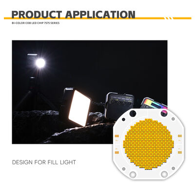 600W+600W BICOLOR COB LED CHIP CCT COB 7575 SERIES Dysponowalny COB LED Chip Światła fotograficzne Dymmowalny biały kolor CRI95 10A