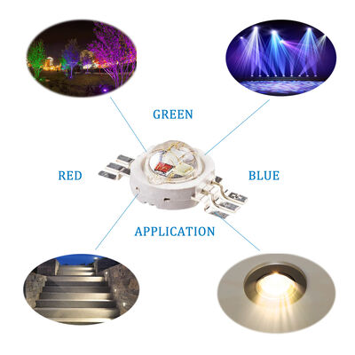 Pure Copper Leadframe 3w Rgb Led Array High Power Red Green Blue Led Chip for Led Downlight and  Track Lighting