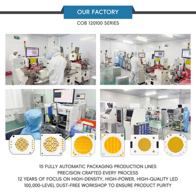 1200W 75-85V Ra95 2700K/6500K 18-21A*2 120x100mm High Power LED COB Chip for Photographic Lamp White Warm White Dual Dimmable