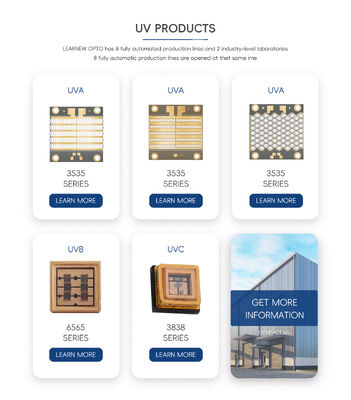 UVC LED Chips 0.5W 1W 3W High Power LED 250nm 260nm 270nm 280nm Wąska długość fali do utwardzania i sterylizacji