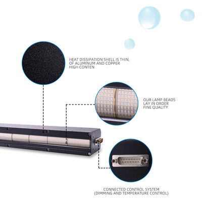 Długa żywotność AC220V 1200W System UV LED 395nm 310mm Długość Maszyny drukarskie 12w/cm2 0-12V Przyciemniająca drukarka offsetowa