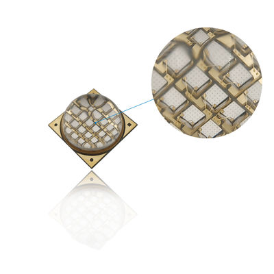 100W 395nm 60-90 stopni UVA LED COB Chip do utwardzania UV z soczewką ze szkła kwarcowego