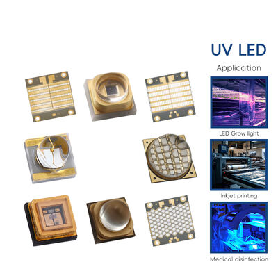 Przemysłowy wysokiej mocy UVA LED Chip 395nm 125W UV światło niskie ciepło 4-7V Ra95 120 kąt wiązki drukarka 3D żywicy utwardzania
