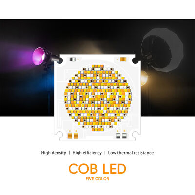 RGBCW 5555 1050W COB Chip LED 2700K 6500K 100-110Lm/W 72-75V 55*55MM