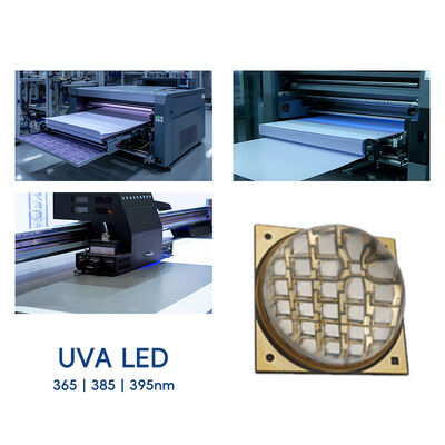 OEM ODM bezpłatna próbka wysokiej mocy 100W 200W 300W UVA COB UV chip LED 365nm 385nm 395nm 33500-120000mW moduł LED utwardzany promieniami UV