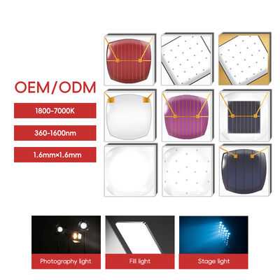 LEARNEW Wysokomocowy Chip LED 2W/3W 1800K-7000K Konfigurowalna Temperatura Barwowa 2.8-3.4V Kąt Widzenia 120° Prąd Stały